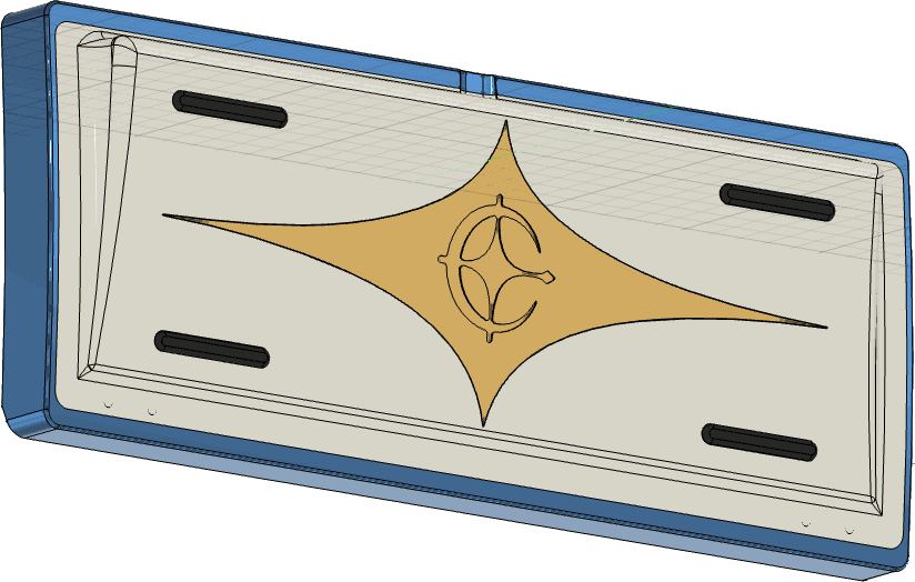 Axial65 underside, bottom weight and case details, CAD design render